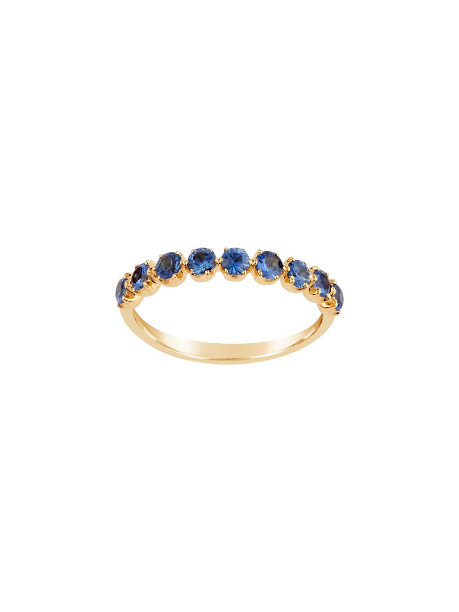 Elyhara sapphire half eternity ring